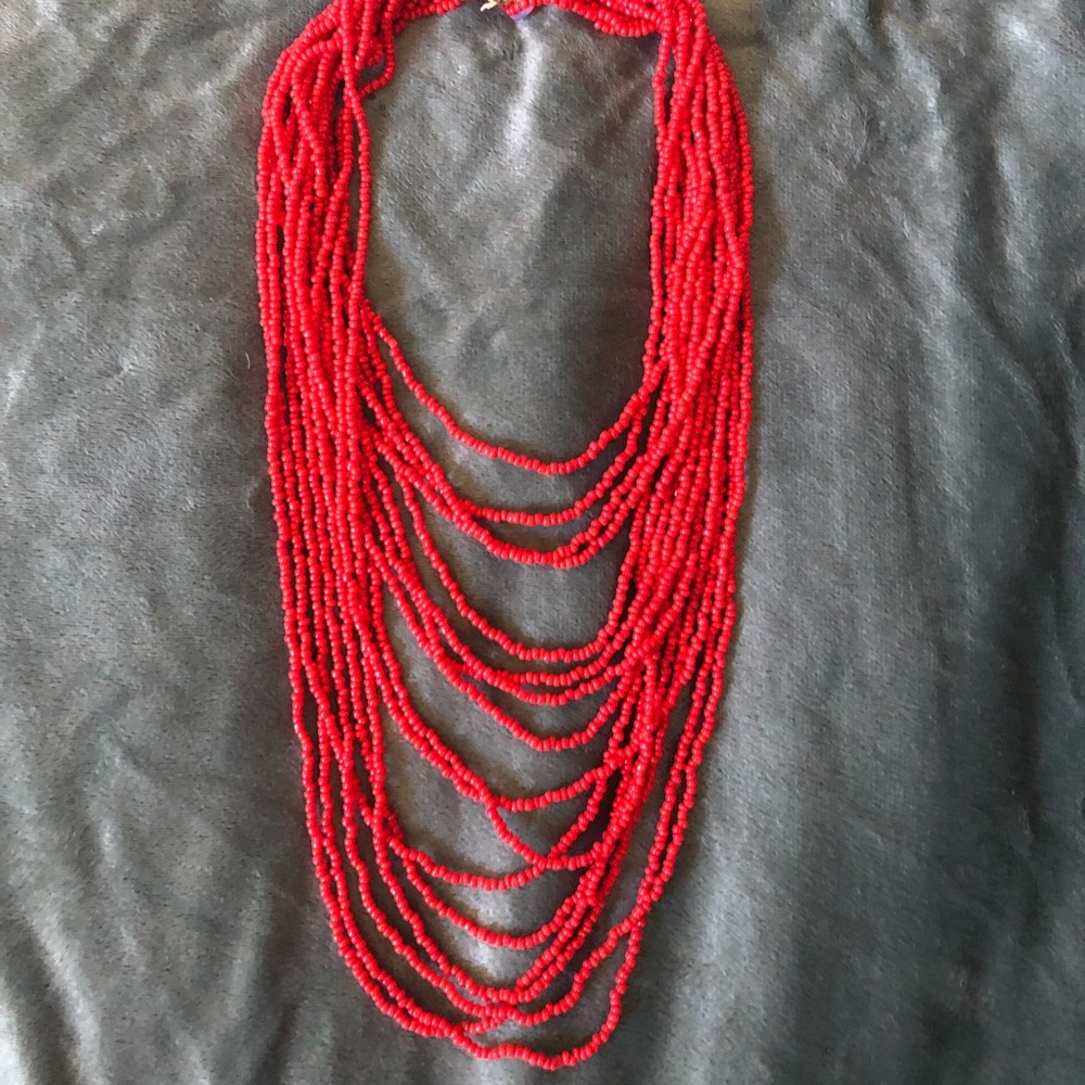 Red Beaded Necklace